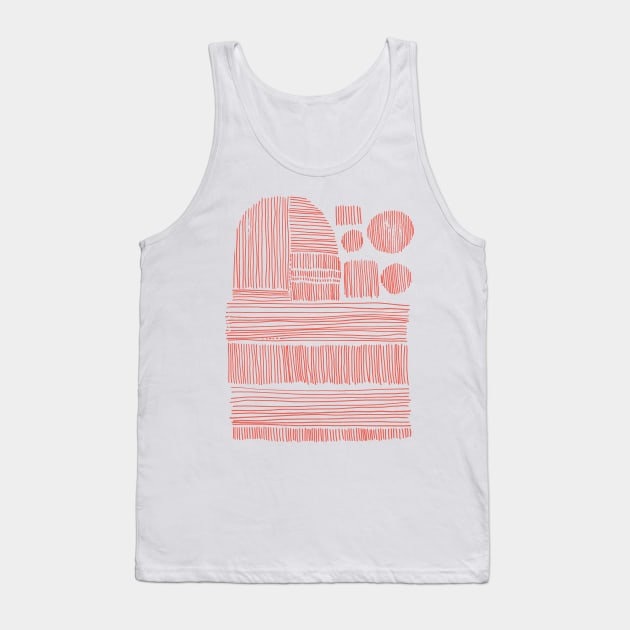 Abstract Line Art Tank Top by SWON Design